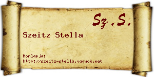 Szeitz Stella névjegykártya